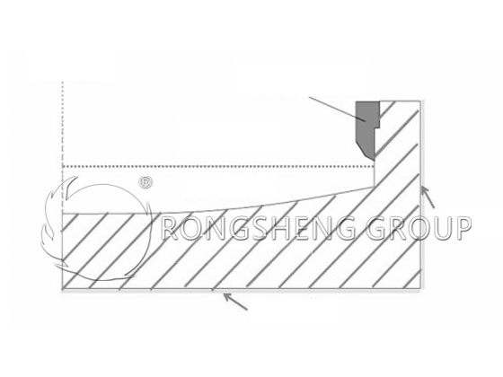 Schematic diagram of condensing furnace lining structure